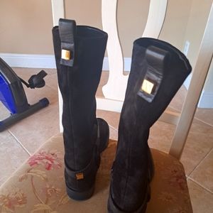 Stuart Weitzman Black Suede boots sz8 Like New gorgeous boot